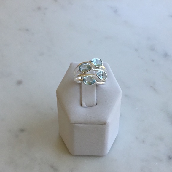 Sterling Natural Blue Topaz Ring - Picture 8 of 15